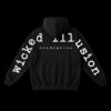 Zipper Hoodie with White Puff Print